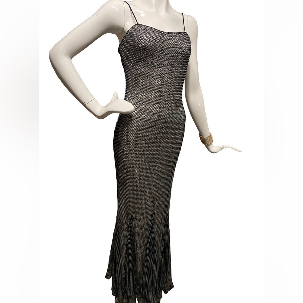 Black & Silver long Dress | Size M